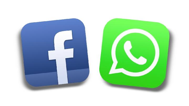Ilustrasi logo WhatsApp dan Facebook. doxy.in