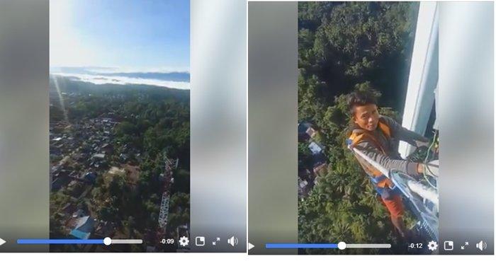 Video Viral Facebook, Seorang Pria Berada di Atas Tower Sampaikan Pesan Bagi Penggemar Game Online