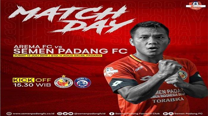 Line Up Semen Padang Vs Arema FC, Kabau Sirah Terapkan Pola Bermain Menyerang