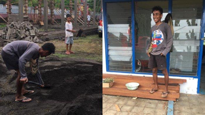 Viral di Facebook, Kisah Anak Wakil Wali Kota Tidore Kerja Jadi Kuli Bangunan, Lihat Foto-fotonya