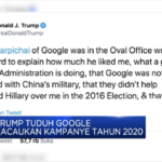 Trump Tuduh Google Mengacaukan Kampanyenya