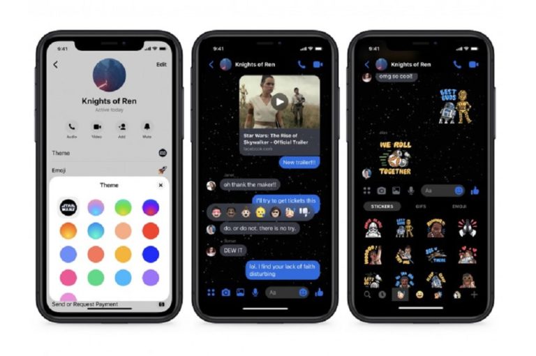 Facebook menambahkan mode gelap baru bertema Star Wars untuk aplikasi Facebook Messenger.